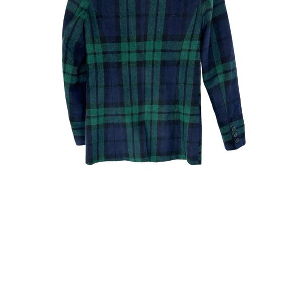 Avec Les Filles Navy Plaid Preppy Dark Academia Double Breasted Blazer Size XS - Picture 10 of 14
